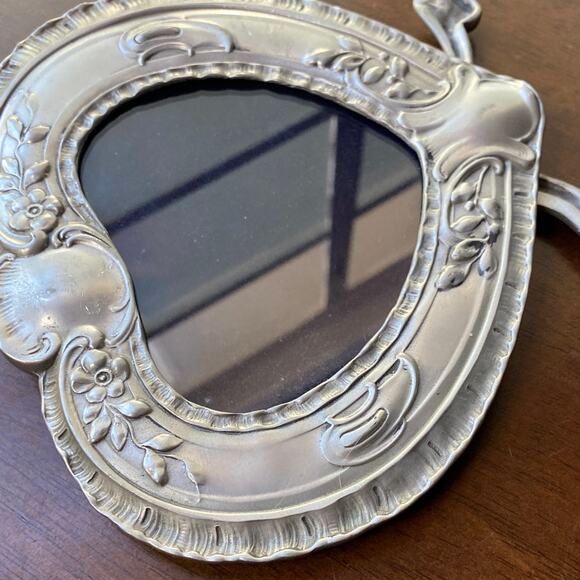 Elias Artmetal Fine Pewter & Sterling Heart Victorian Style RARE & VINTAGE Frame - Picture 5 of 13